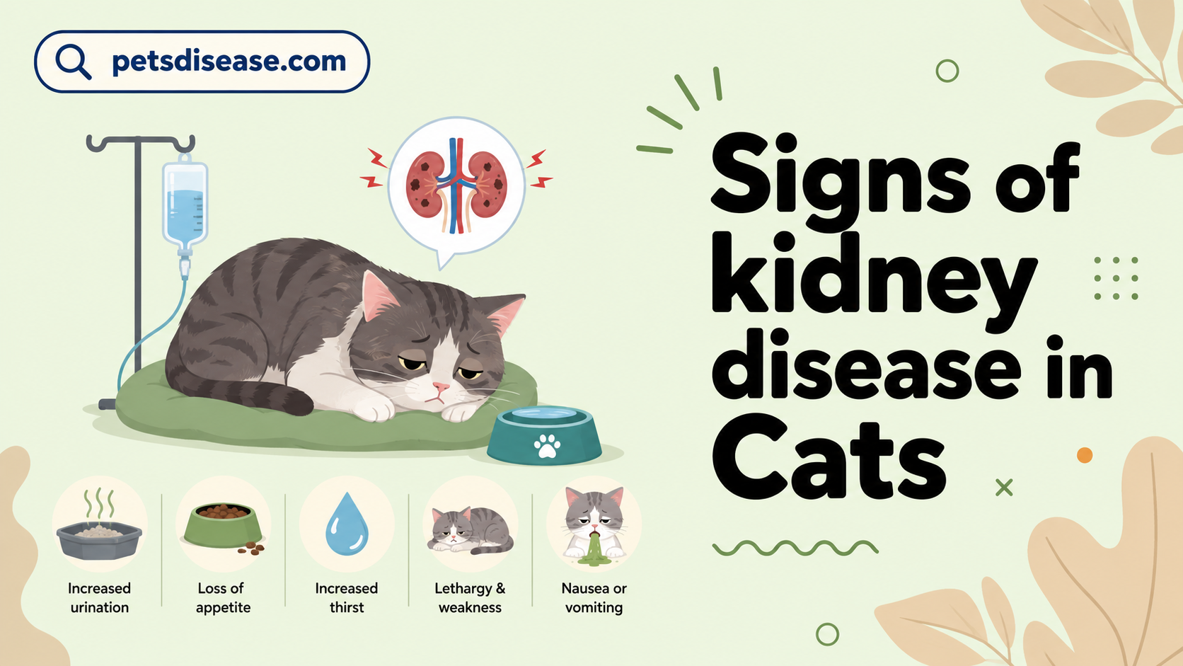 Signs of kidney disease in Cats
