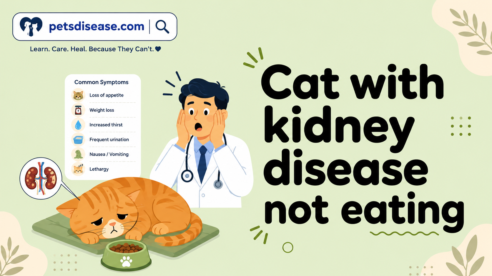 Cat with kidney disease not eating